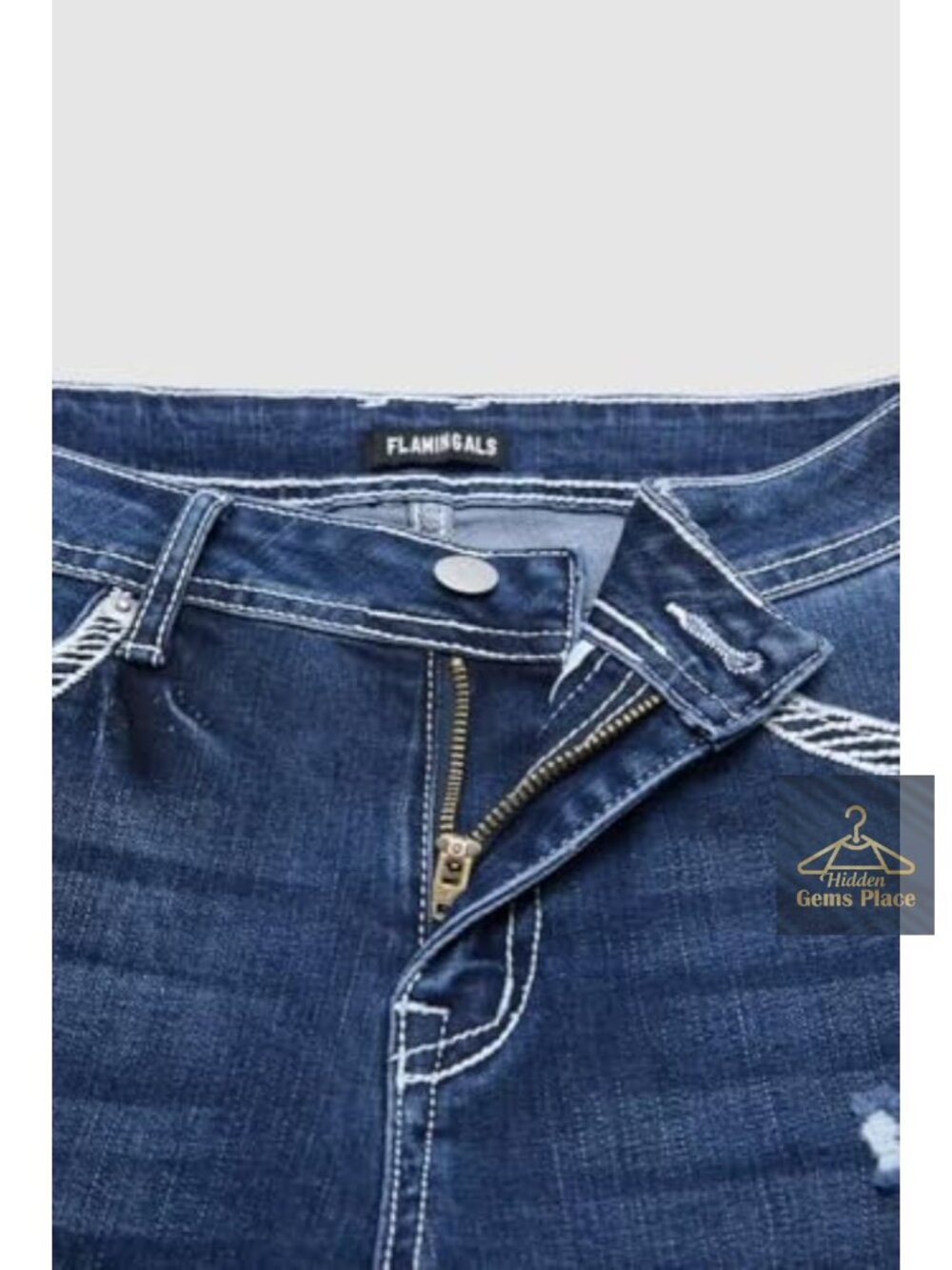 Mid Rise Ripped Curvy Skinny Jeans Stretch Denim - Picture 4 of 6
